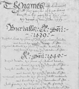Burial Register 1539